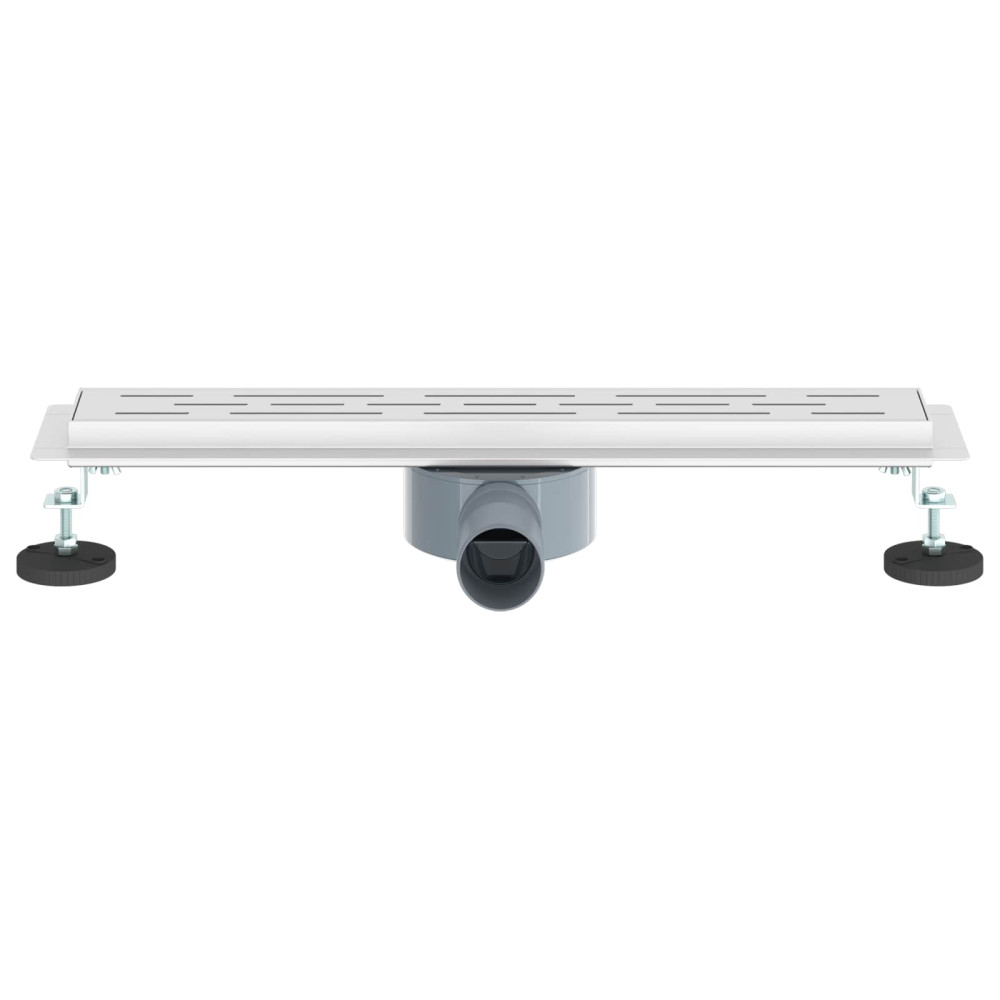 Produktbild för Duschavlopp med glaslock och 360° Sifon Silver 50 cm