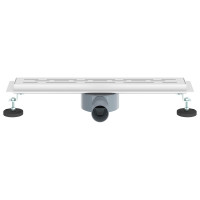 Produktbild för Duschavlopp med glaslock och 360° Sifon Silver 50 cm