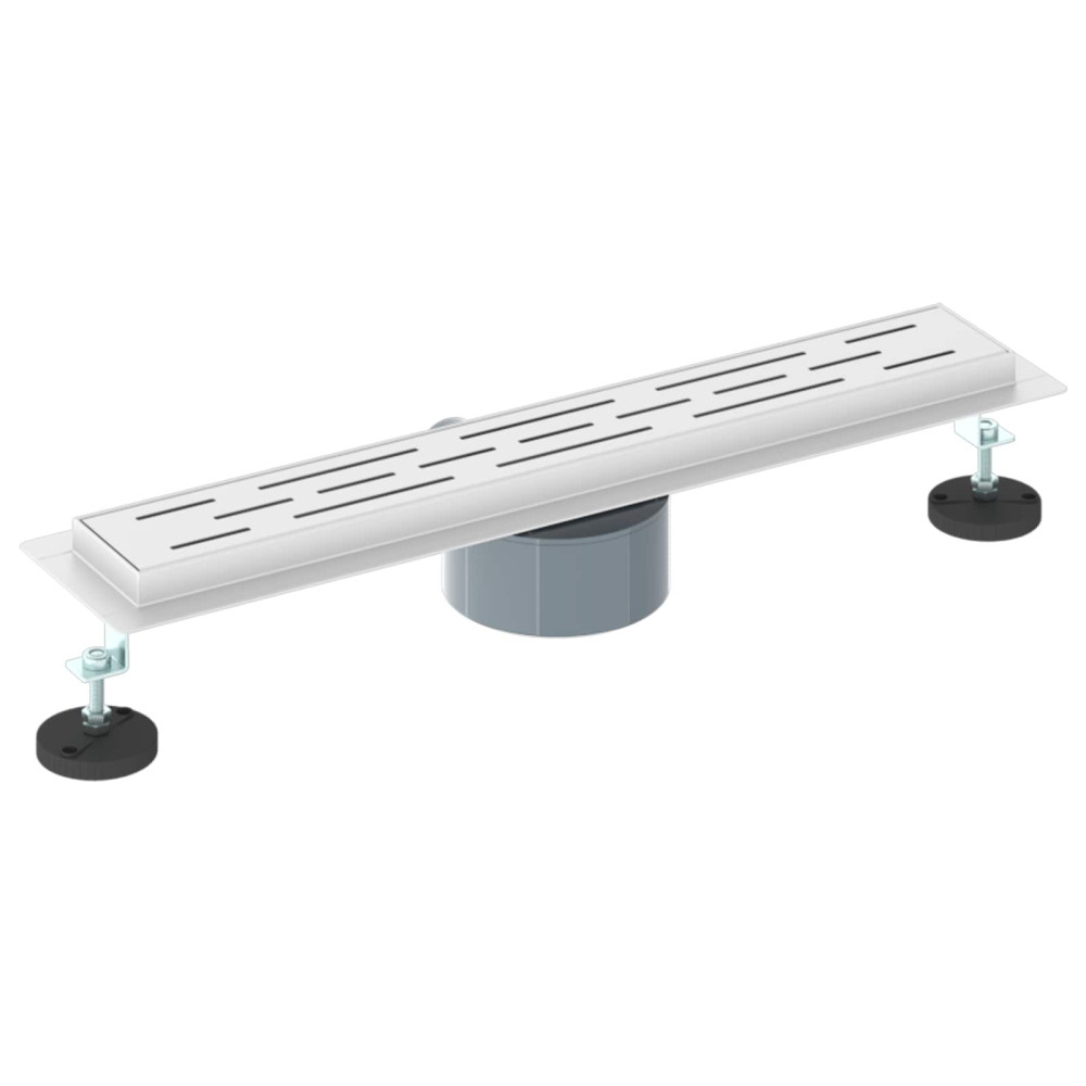 Produktbild för Duschavlopp med glaslock och 360° Sifon Silver 50 cm