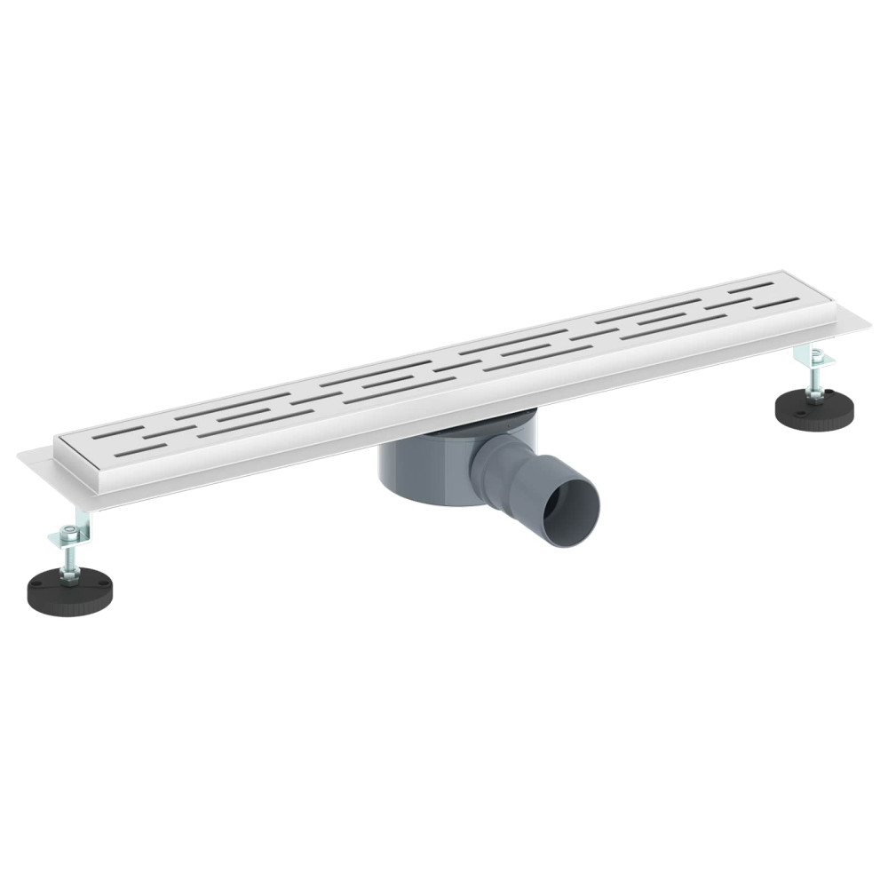 Produktbild för Duschavlopp med glaslock och 360° Sifon Silver 60 cm