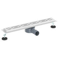 Produktbild för Duschavlopp med glaslock och 360° Sifon Silver 60 cm