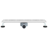 Produktbild för Duschavlopp med glaslock och 360° Sifon Silver 60 cm