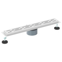 Produktbild för Duschavlopp med glaslock och 360° Sifon Silver 60 cm