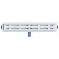 Produktbild för Duschavlopp med glaslock och 360° Sifon Silver 60 cm