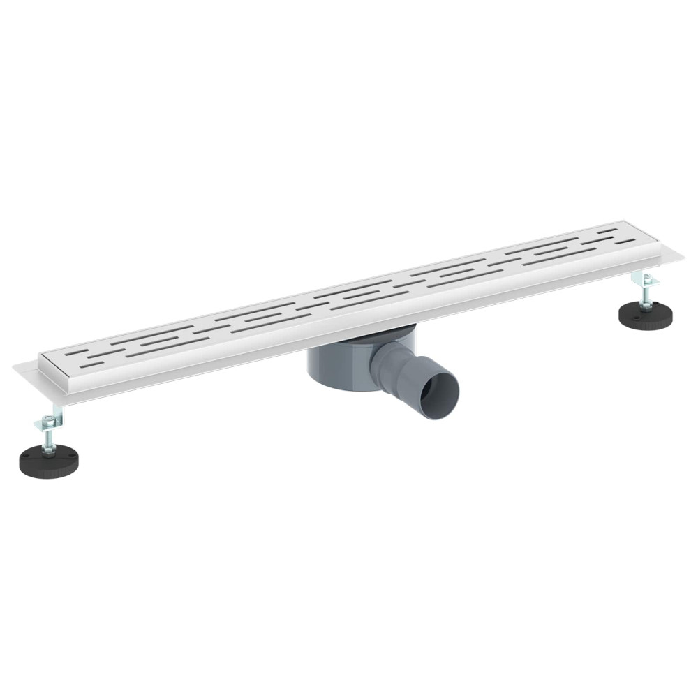 Produktbild för Duschavlopp med glaslock och 360° Sifon Silver 70 cm