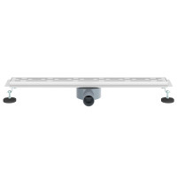 Produktbild för Duschavlopp med glaslock och 360° Sifon Silver 70 cm