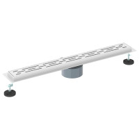 Produktbild för Duschavlopp med glaslock och 360° Sifon Silver 70 cm