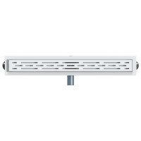 Produktbild för Duschavlopp med glaslock och 360° Sifon Silver 70 cm