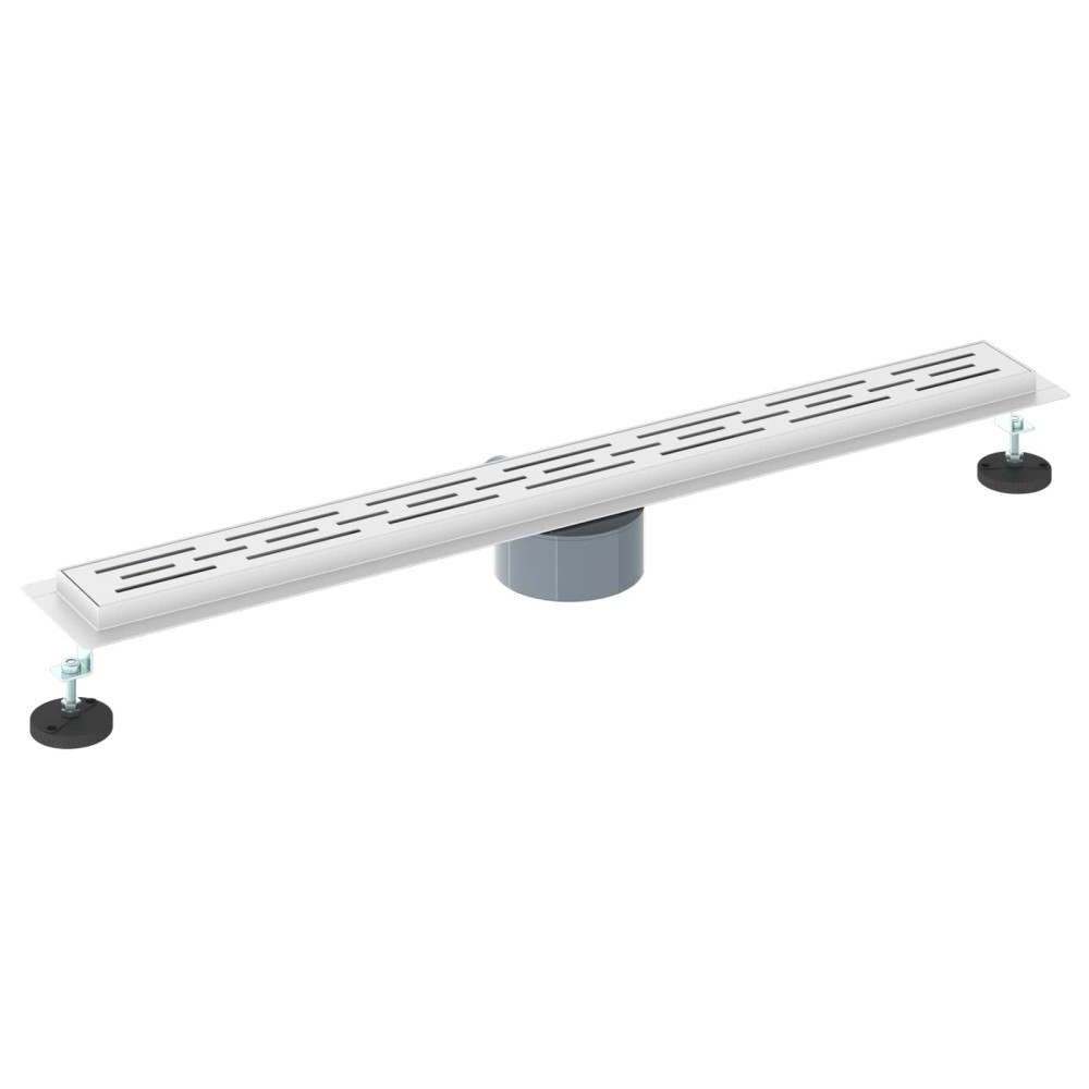 Produktbild för Duschavlopp med glaslock och 360° Sifon Silver 80 cm