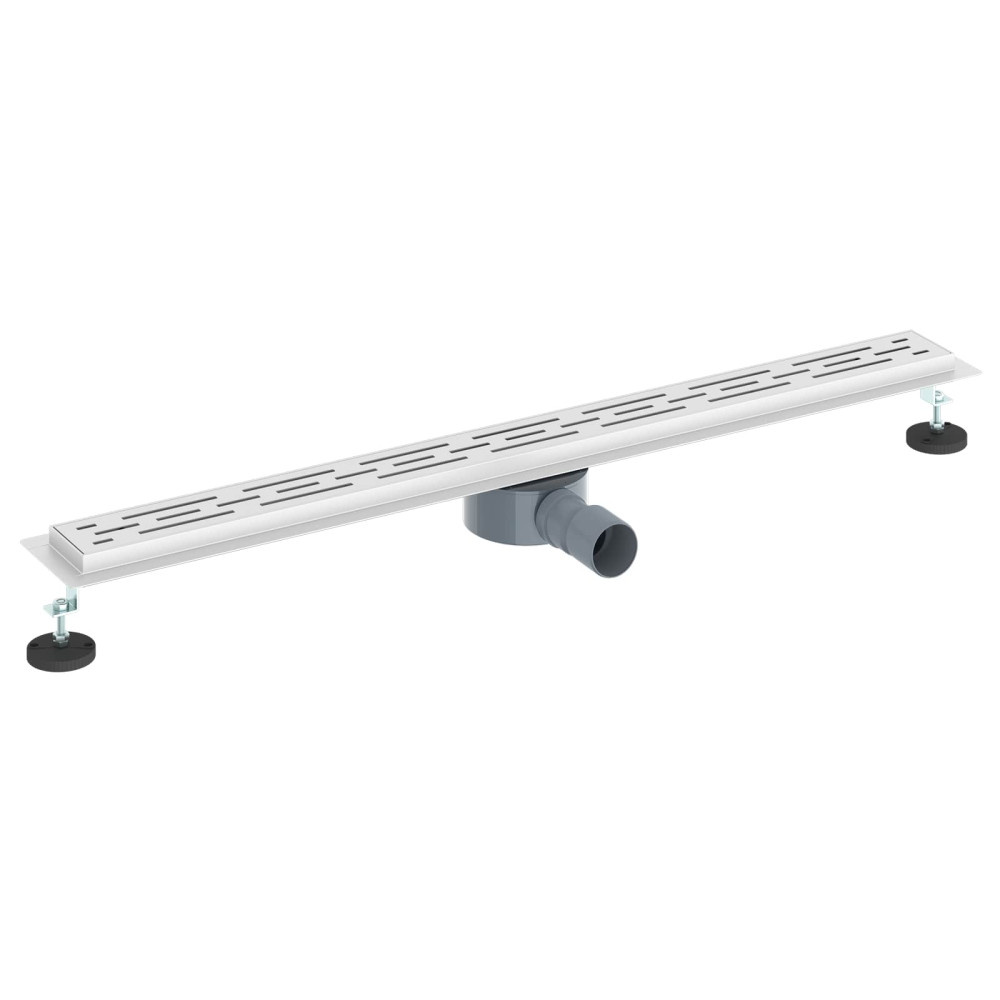 Produktbild för Duschavlopp med glaslock och 360° Sifon Silver 90 cm