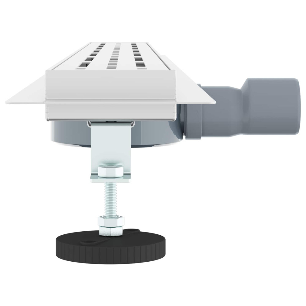 Produktbild för Duschavlopp med glaslock och 360° Sifon Silver 90 cm