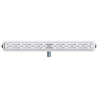 Produktbild för Duschavlopp med glaslock och 360° Sifon Silver 90 cm