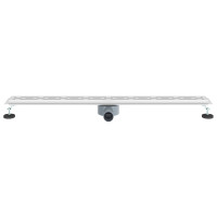 Produktbild för Duschavlopp med glaslock och 360° Sifon Silver 100 cm