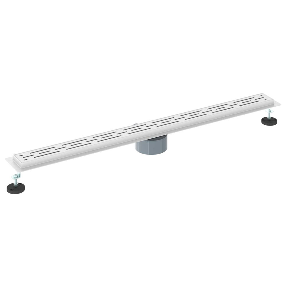 Produktbild för Duschavlopp med glaslock och 360° Sifon Silver 100 cm