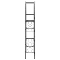 Produktbild för Trädgårdsbåge Enfärgad Svart 115 x 37 x 226 cm