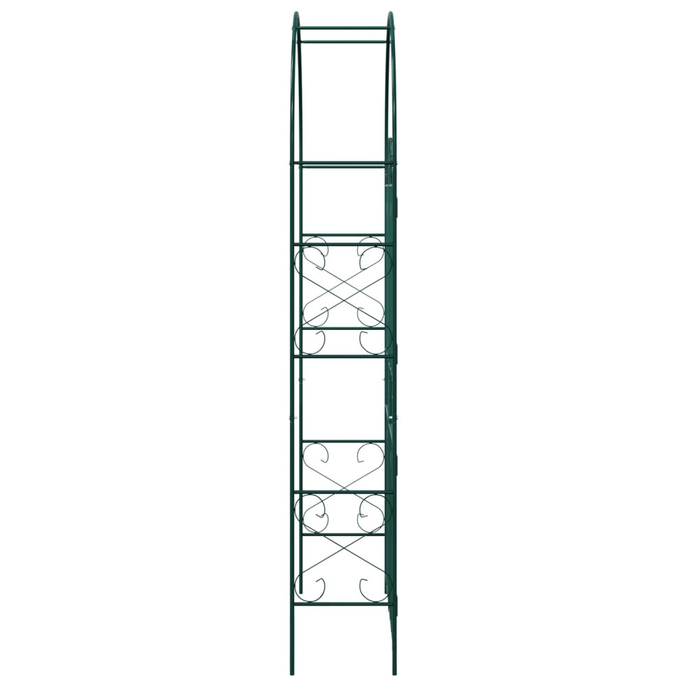 Produktbild för Trädgårdsbåge Enfärgad Grön 115 x 37 x 226 cm