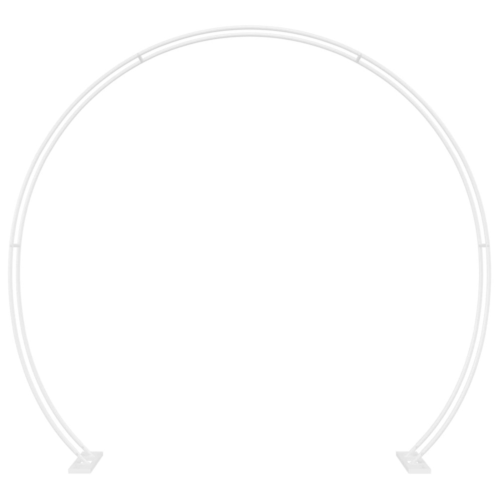 Produktbild för Bröllopsbåge Vit 223 x 45 x 201 cm Stål
