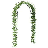 Produktbild för Trädgårdsbåge Blommor Grön 115 x 37 x 231 cm