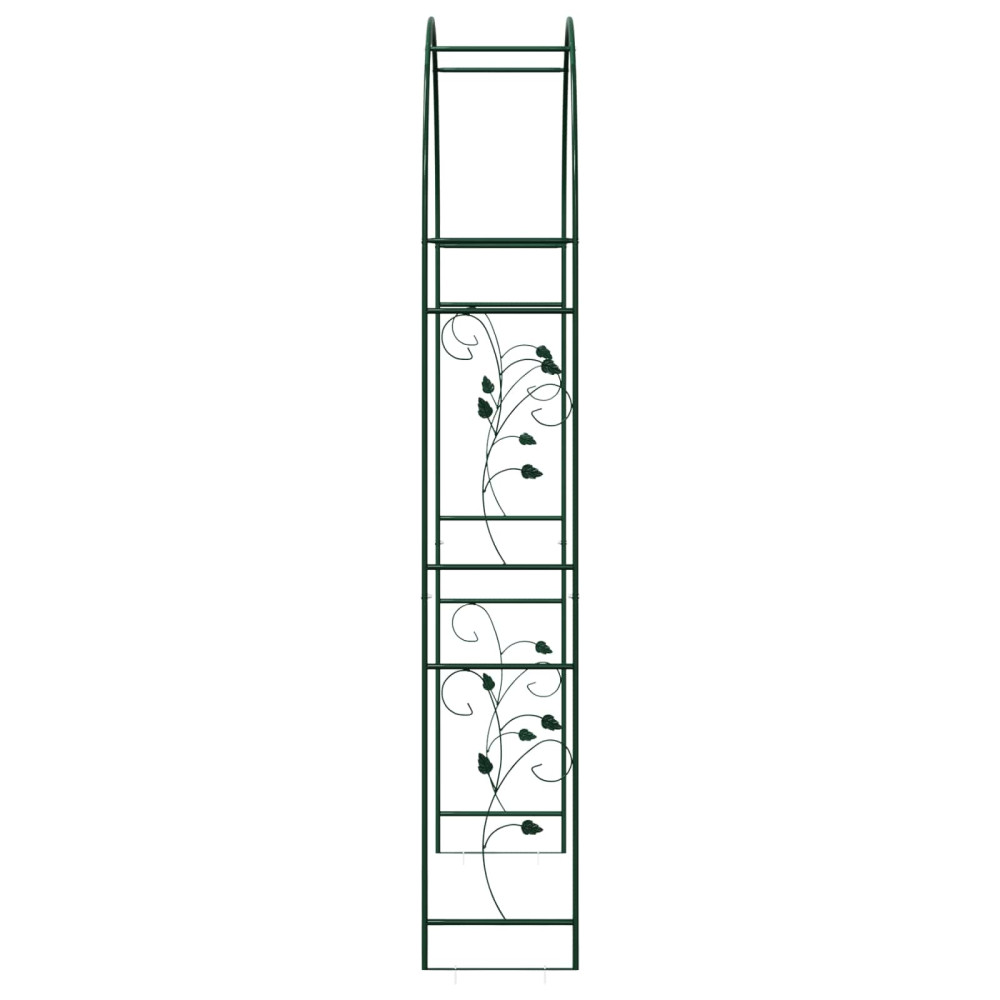 Produktbild för Trädgårdsbåge Blommor Grön 115 x 37 x 231 cm
