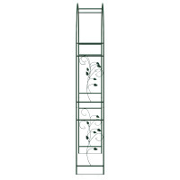 Produktbild för Trädgårdsbåge Blommor Grön 115 x 37 x 231 cm