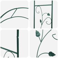 Produktbild för Trädgårdsbåge Blommor Grön 115 x 37 x 231 cm
