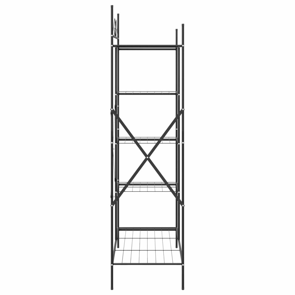 Produktbild för Öppen garderob med hylla Svart 104,5 x 45 x 172 cm Stål