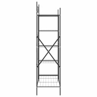 Produktbild för Öppen garderob med hylla Svart 104,5 x 45 x 172 cm Stål