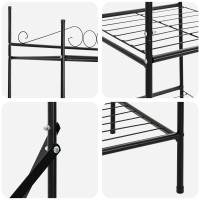 Produktbild för Öppen garderob med hylla Svart 104,5 x 45 x 172 cm Stål