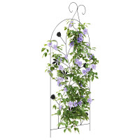 Produktbild för Trädgårdsstängsel med lås 3 pcs Svart 112 x 39,5 cm Stål