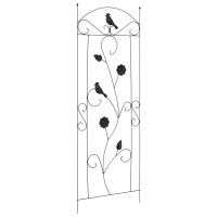 Produktbild för Trädgårdsstängsel 3 pcs Svart 110 x 40 cm Stål