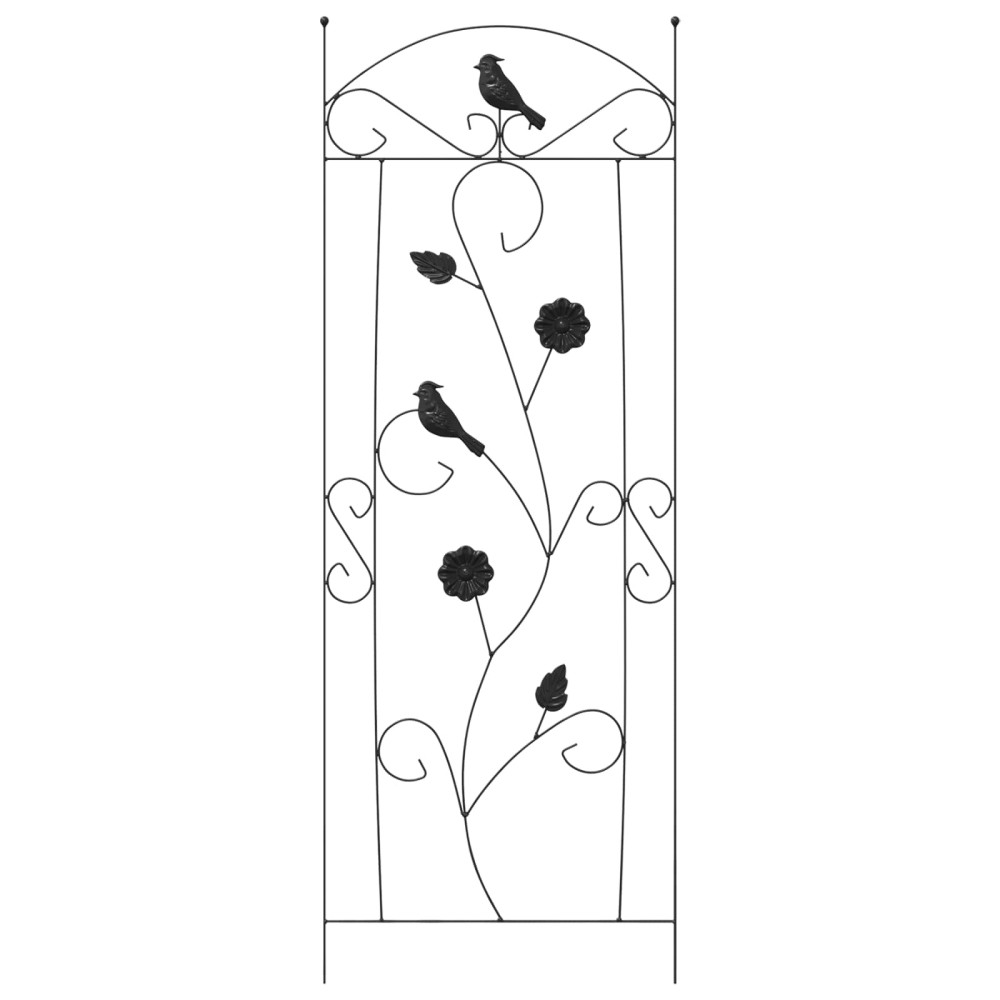 Produktbild för Trädgårdsstängsel 3 pcs Svart 110 x 40 cm Stål
