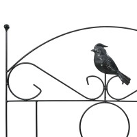 Produktbild för Trädgårdsstängsel 3 pcs Svart 110 x 40 cm Stål