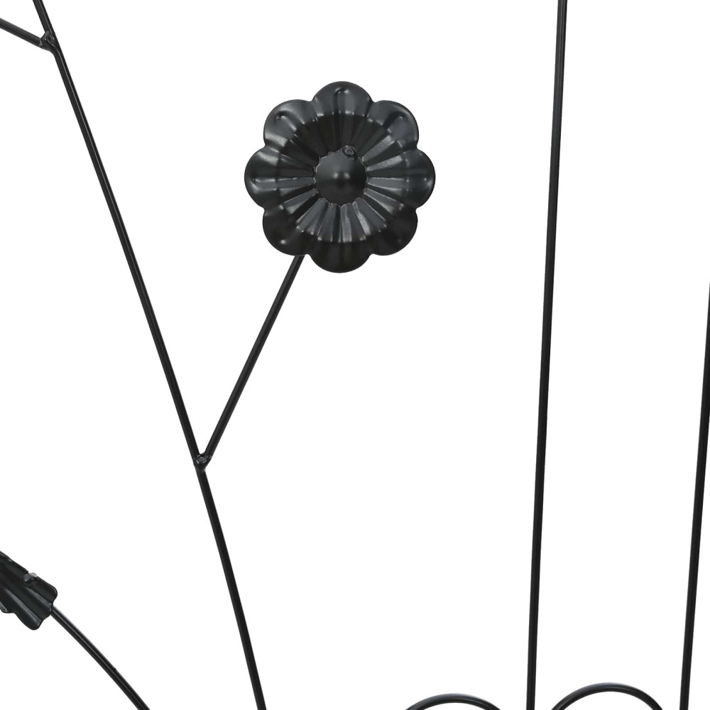 Produktbild för Trädgårdsstängsel 3 pcs Svart 110 x 40 cm Stål