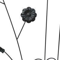 Produktbild för Trädgårdsstängsel 3 pcs Svart 110 x 40 cm Stål