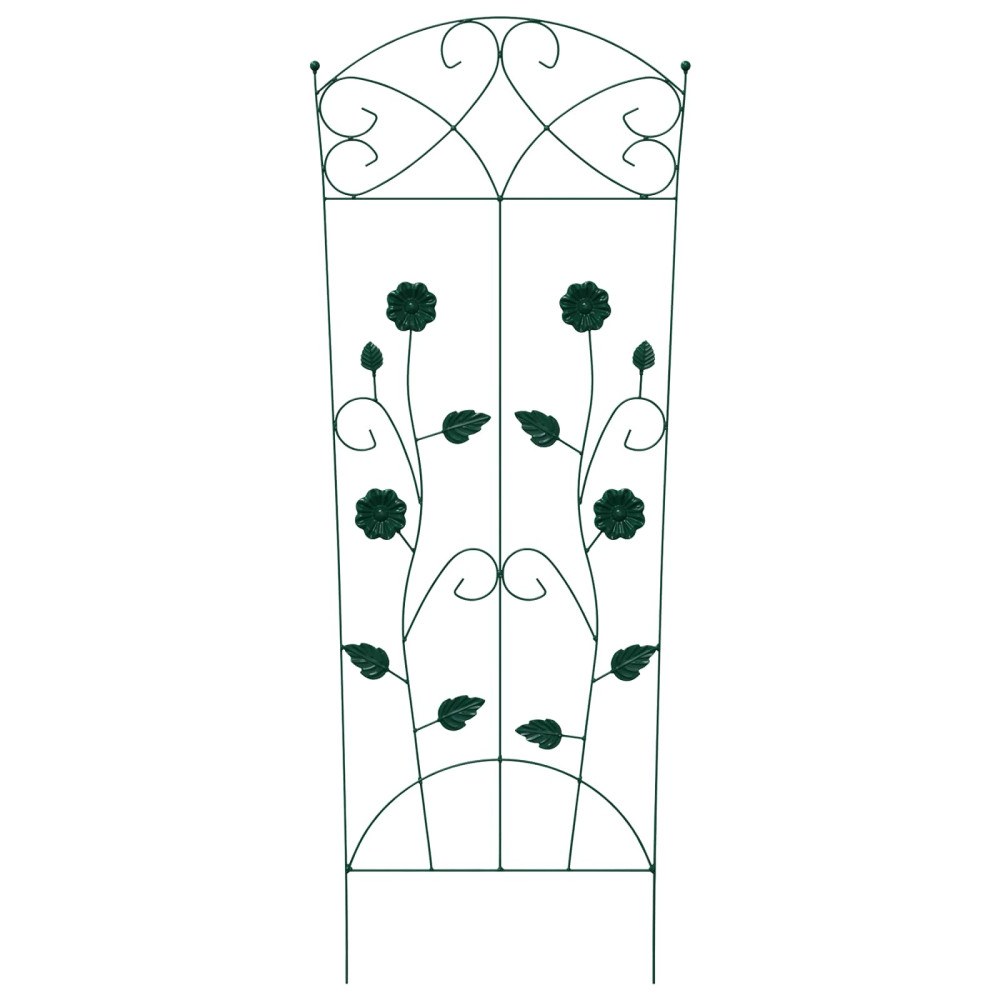 Produktbild för Trädgårdsstängsel 3 pcs Grön 110,5 x 42,5 cm Stål