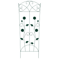 Produktbild för Trädgårdsstängsel 3 pcs Grön 110,5 x 42,5 cm Stål