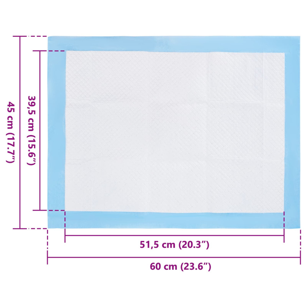 Produktbild för Icke-vävd tyg för husdjurs träning pad 50 pcs 60 x 45 cm