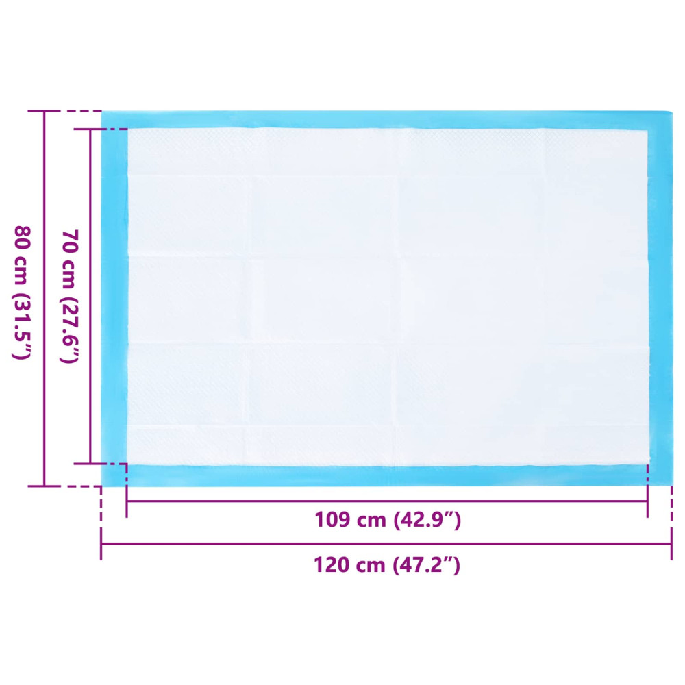 Produktbild för Icke-vävd tyg för husdjurs träning pad 200 pcs 120 x 80 cm