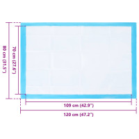 Produktbild för Icke-vävd tyg för husdjurs träning pad 300 pcs 120 x 80 cm