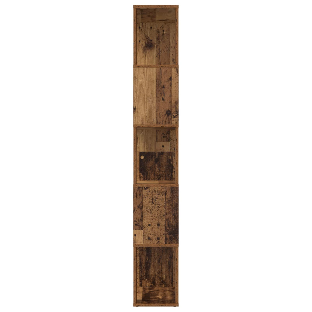 Produktbild för Bokskåp Gammalt trä 80 x 24 x 159 cm Konstruerat trä