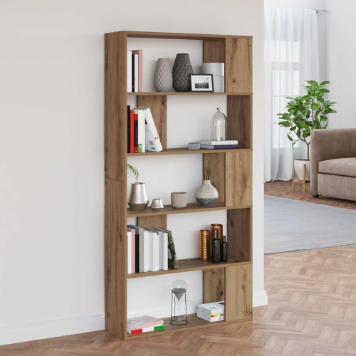 vidaXL Bokskåp Artisan Ek 80 x 24 x 159 cm Konstruerat trä