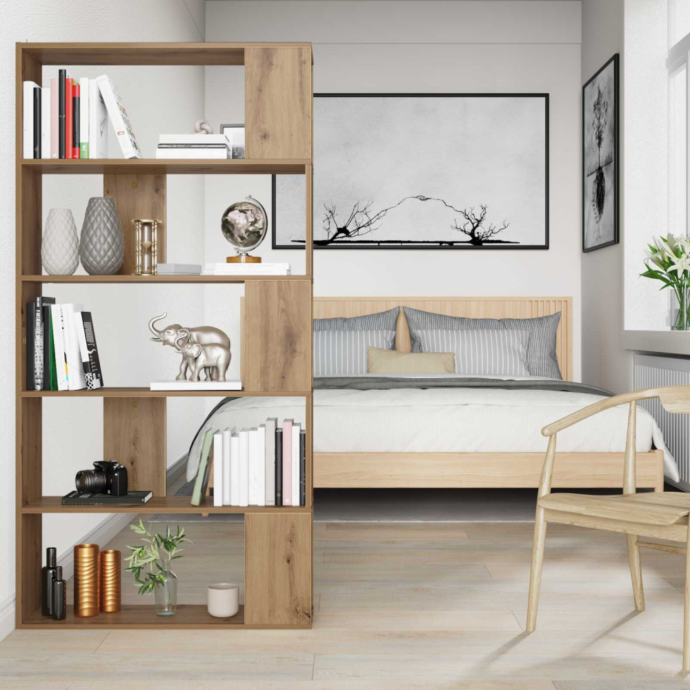 Produktbild för Bokskåp Artisan Ek 80 x 24 x 159 cm Konstruerat trä