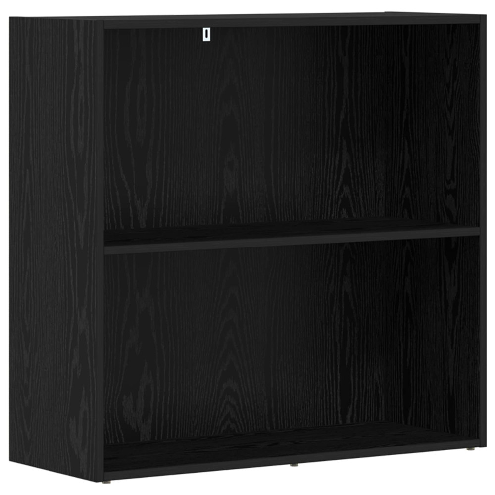 Produktbild för Hyllsystem Svart Ek 80 x 30 x 76,5 cm Konstruerat trä