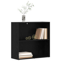 Produktbild för Hyllsystem Svart Ek 80 x 30 x 76,5 cm Konstruerat trä