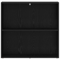 Produktbild för Hyllsystem Svart Ek 80 x 30 x 76,5 cm Konstruerat trä