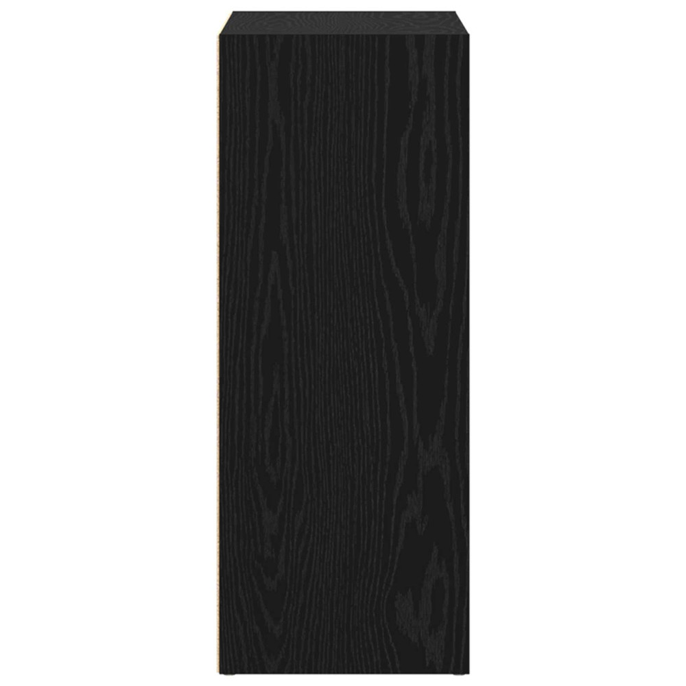 Produktbild för Hyllsystem Svart Ek 80 x 30 x 76,5 cm Konstruerat trä