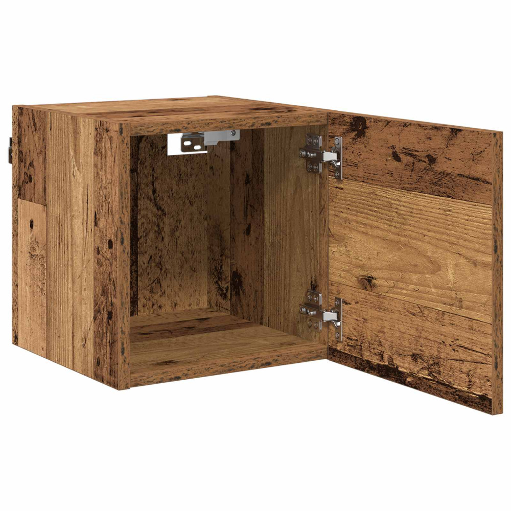 Produktbild för Väggmonterat TV-förråd Gammalt trä 30,5 x 30 x 30 cm