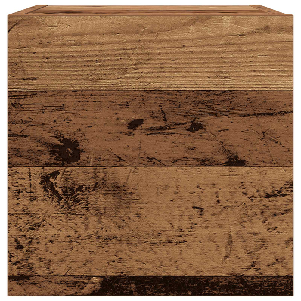 Produktbild för Väggmonterat TV-förråd Gammalt trä 30,5 x 30 x 30 cm
