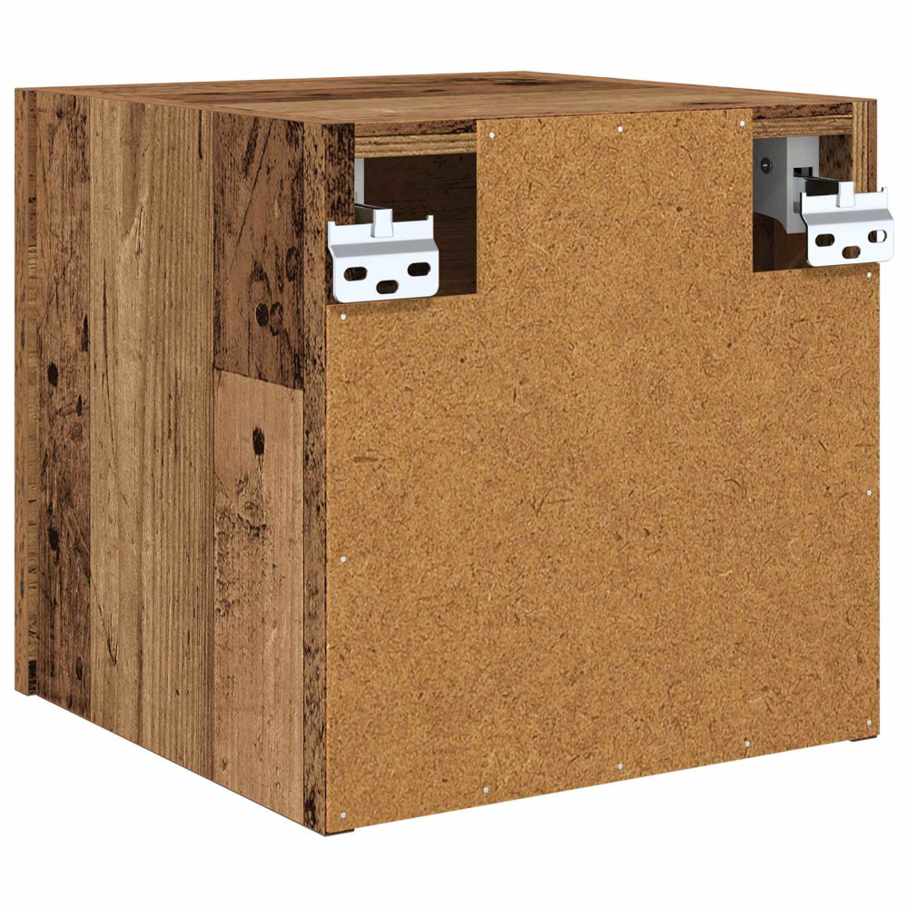 Produktbild för Väggmonterat TV-förråd Gammalt trä 30,5 x 30 x 30 cm