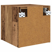Produktbild för Väggmonterat TV-förråd Gammalt trä 30,5 x 30 x 30 cm